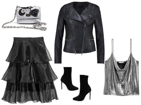 Look Falda Ante Negra