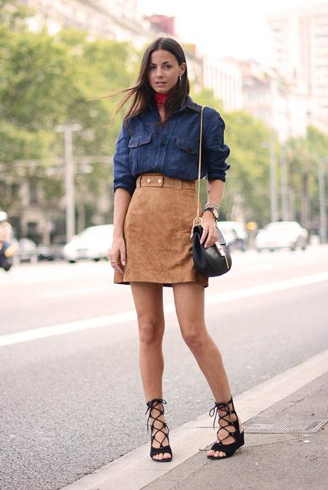 Look Falda Ante Negra