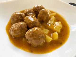 Albóndigas con salsa de calabaza en CrockPot