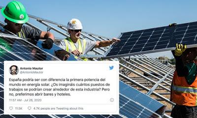 Error de España al enfocar su economía en el turismo y no en la producción de energía solar.