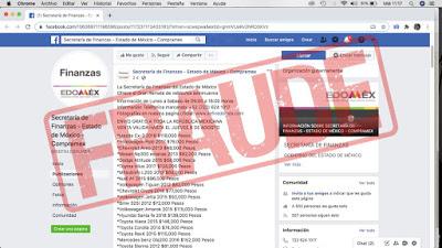 INSISTEN SITIOS FALSOS EN REMATE DE VEHÍCULOS A NOMBRE DE INSTITUCIONES DEL EDOMÉX