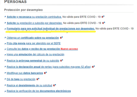 Como solicitar el pago único de la prestación por desempleo Online