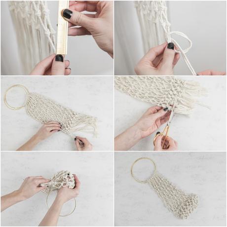 Diy para crear las bolsas de macramé para la compra