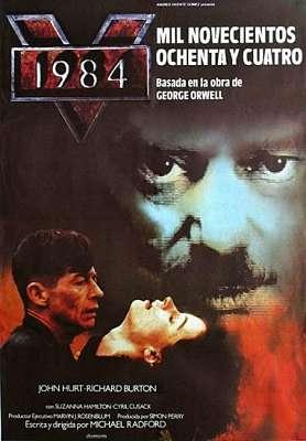 Cartel cyberpunk de la película 1984 basada en la novela homónima de George Orwell