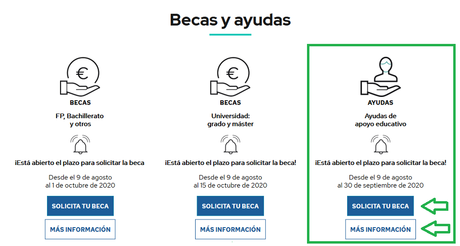 Como solicitar las Becas del ministerio ayudas para el alumnado con necesidades especificas de apoyo educativo 2020/2021 Online