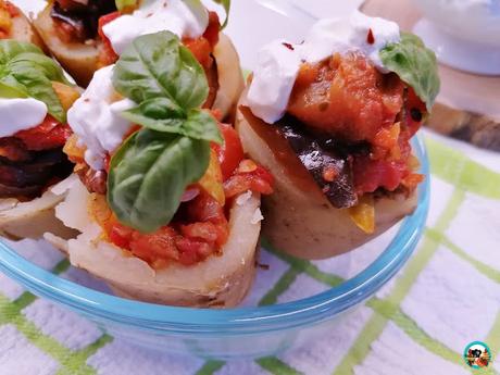 Papas rellenas de pisto Papas rellenas de pisto