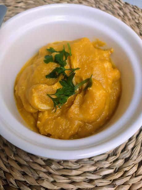 Pollo con salsa cremosa de zanahoria - Sin lácteos, sin huevo, sin gluten