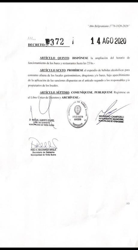 Yerba Buena: Multas de hasta 90 mil pesos a quienes no cumplan con el protocolo