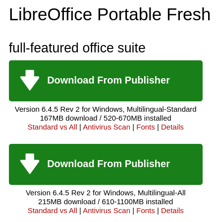Llevar LibreOffice portable en una memoria USB