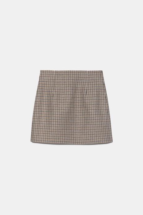 Falda Mini Pata De Gallo Zara