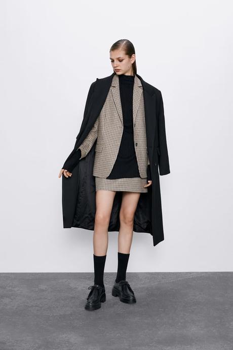 Falda Mini Pata De Gallo Zara