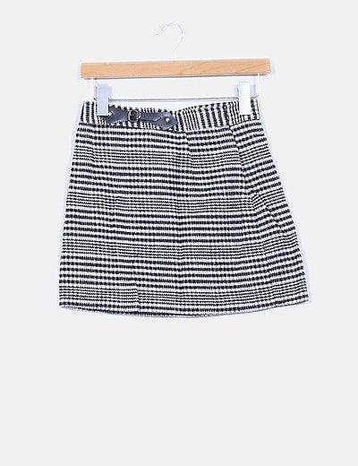 Falda Mini Pata De Gallo Zara