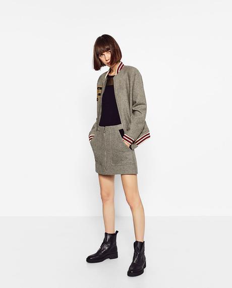 Falda Mini Pata De Gallo Zara