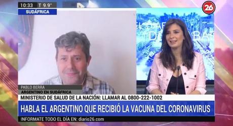 Argentino que recibió vacuna de Oxford contra el coronavirus en Sudáfrica: “Esta es la que está más cerca de llegar a la cura”