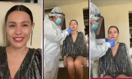 Así le realizaron el hisopado de coronavirus a Pampita: “Pica un poco”