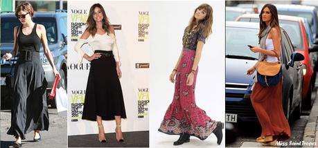 Falda Tubo Larga Con Zapatillas