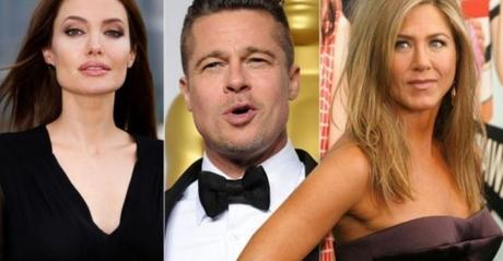 Jennifer Aniston, Brad Pitt y Angelina Jolie
