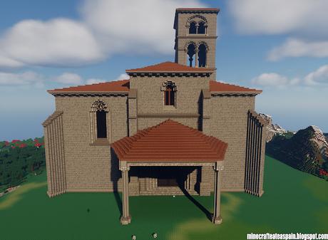 Réplica Minecraft de la Iglesia románica de San Martin Obispo, Jaramillo Quemado, España.