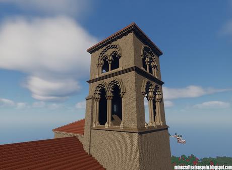 Réplica Minecraft de la Iglesia románica de San Martin Obispo, Jaramillo Quemado, España.