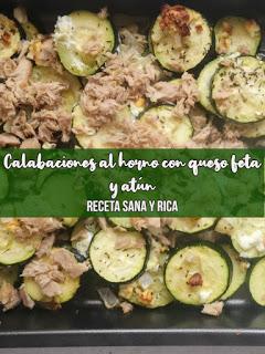 Calabacín al horno con queso feta y atún | Recetas saludables y ricas