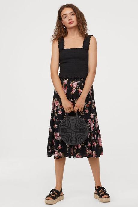 Combinar Falda Flores Larga Combinar Falda Flores Larga