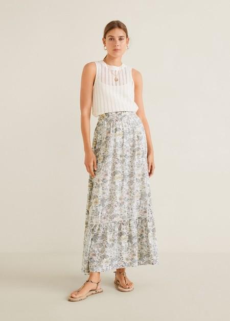 Combinar Falda Flores Larga Combinar Falda Flores Larga