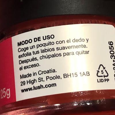 BubbleGum de Lush. Exfoliante Labial