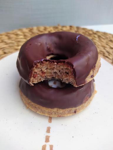 Donuts integrales de plátano con chocolate - Veganos & Sin Gluten Donuts integrales de plátano con chocolate - Veganos & Sin Gluten