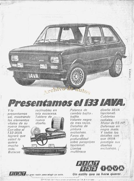 Fiat 133 en la versión de IAVA