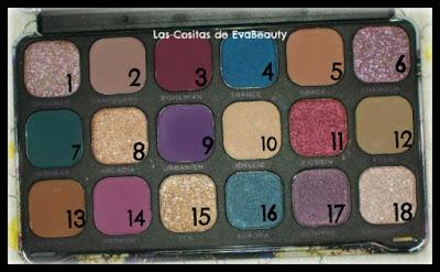 Review con Swatches Paleta sombras ojos low cost Forever Flawless Utopia Makeup Revolution en Notino