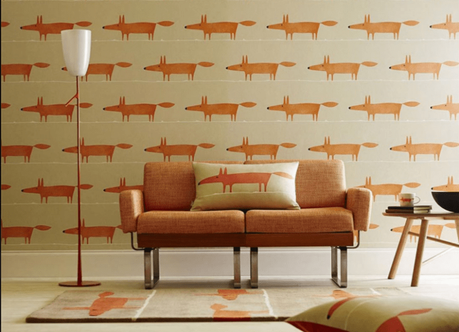 Papel pintado de los 70´s como solución aséptica Papel pintado de los 70´s como solución aséptica