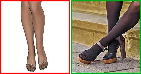 Falda Rosa Medias Negras