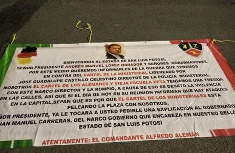 Narcomanta da bienvenida a AMLO y advierte violencia durante su visita