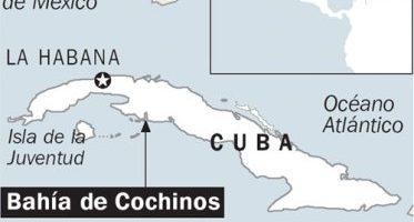 FRACASO DEL DESEMBARCO DE EXILIADOS CUBANOS, APOYADOS POR EE.UU., EN LA BAHÍA DE COCHINOS  PARA DERRIBAR EL RÉGIMEN DE F. CASTRO(1961)