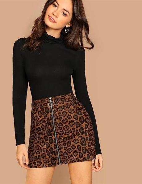 Falda Print Leopardo