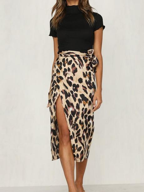 Falda Print Leopardo