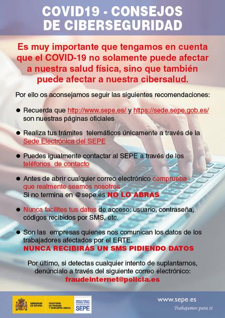 El SEPE alerta de un fraude por SMS a los afectados por ERTE