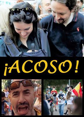 Los fascistas atacan a la familia Pablo Iglesias e Irene Montero, acosándolos.