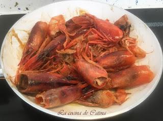 Vichyssoise con salteado de gambas