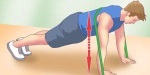 plancha abdominal con bandas de resistencia