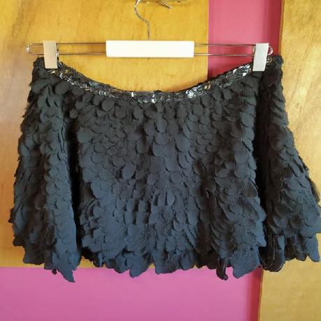 Falda Negra Polipiel Zara