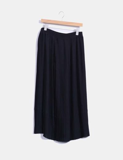 Falda Negra Polipiel Zara