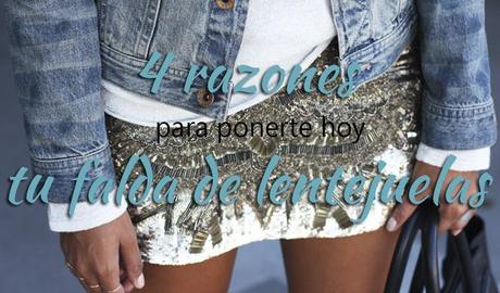 Falda De Lentejuelas De Colores