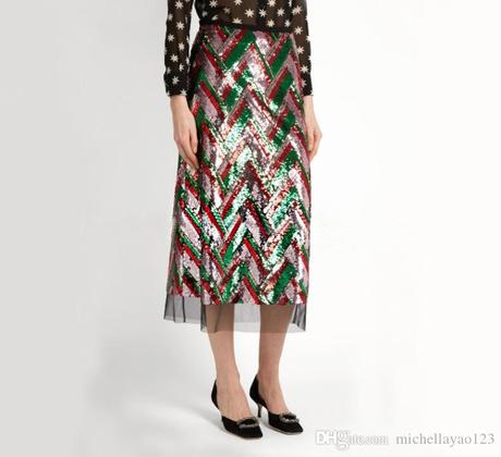 Falda De Lentejuelas De Colores