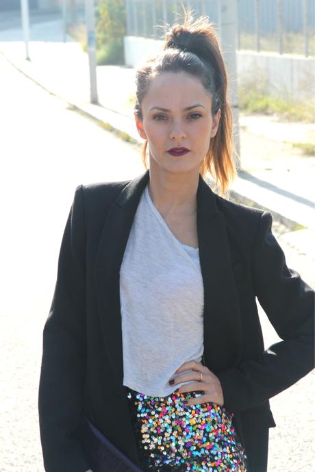 Falda De Lentejuelas De Colores