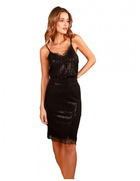 Falda De Lentejuelas De Colores