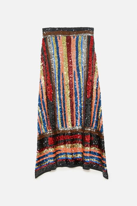 Falda De Lentejuelas De Colores