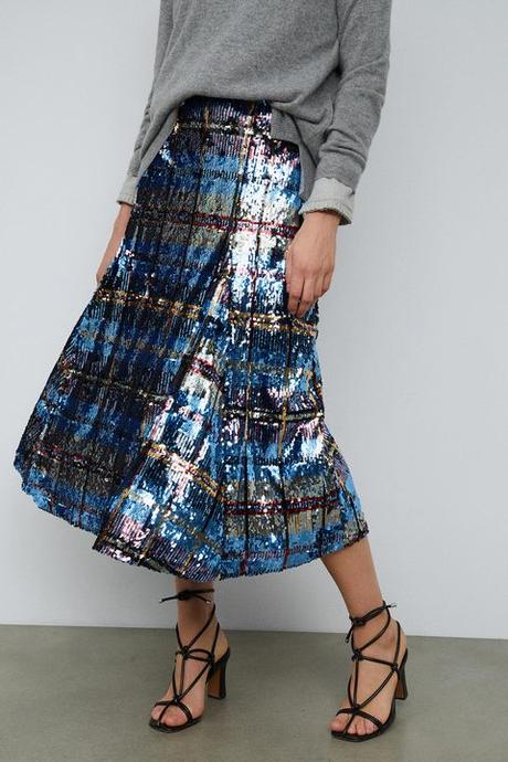 Falda De Lentejuelas De Colores