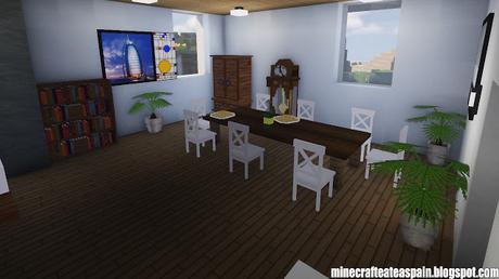 Casa Moderna en Minecraft con jardín, por Minecrafteate.