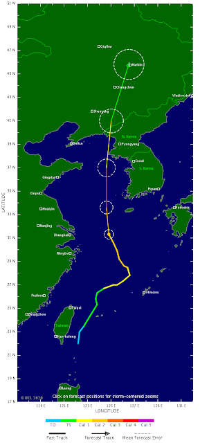 Península Corea Alerta Máxima tifón 